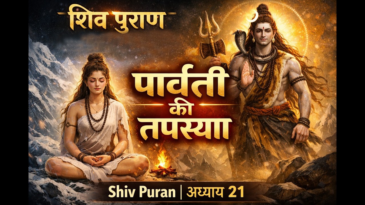 माता पार्वती की घोर तपस्या 🙏 | शिव पुराण | श्रीरुद्र संहिता तृतीया खंड | अध्याय 21