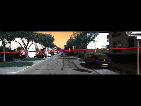Camera2car calibration via vanishing point and horizon line detection