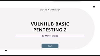 Cyber Security | Pentesting  | Vulnhub | Walkthrough |  Basic Pentesting: 2 | SSH Crack