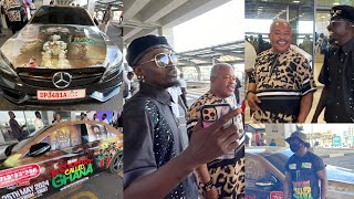 Lilwin storms Kotoka Airport in a branded AMG Benz to welcome Naija stars 4 his movie premiere