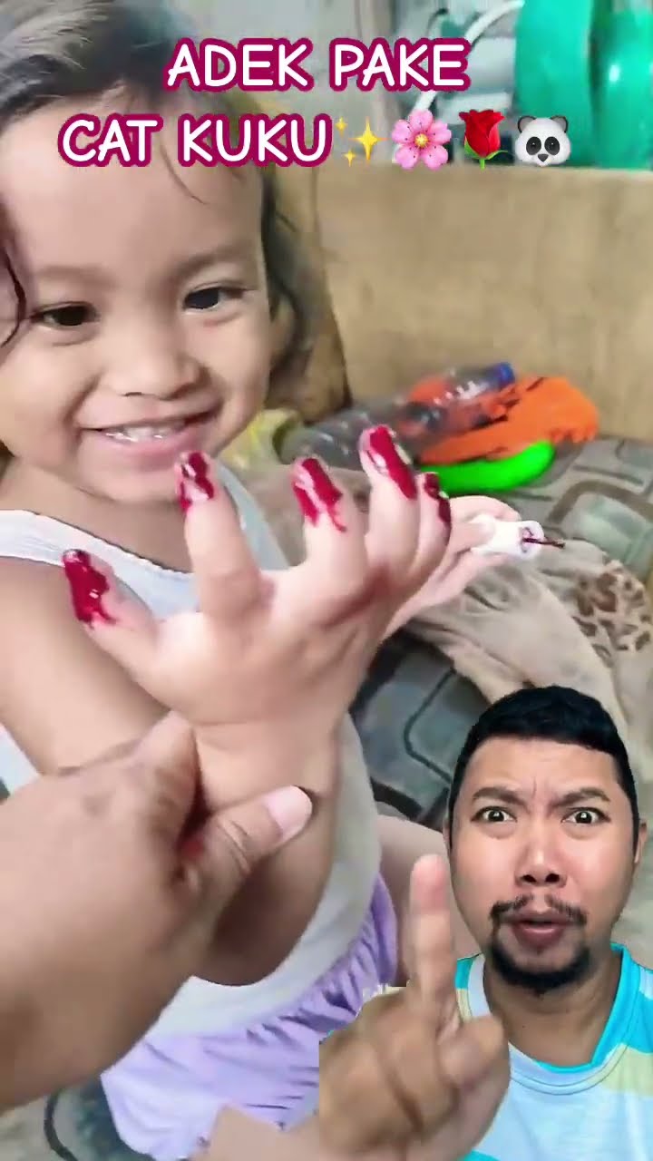 ADEK PAKE CAT KUKU MAMA!!!?? #funny #cutebaby #comedy #cute #shortsvideo