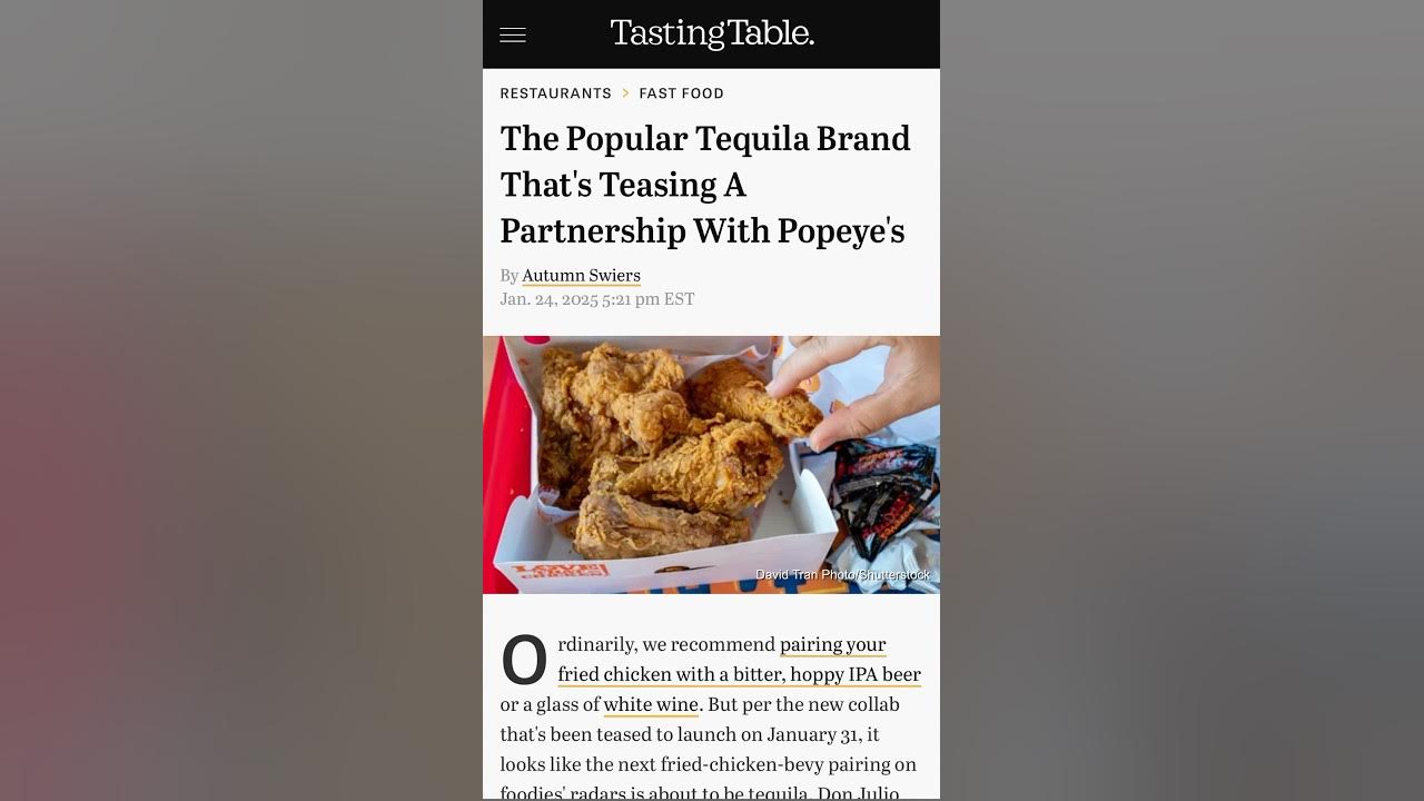 Don Julio Popeyes collaboration donjulio popeyes YouTube