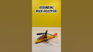 Satisfying Assembling A Brick Helicopter! | #ASMR