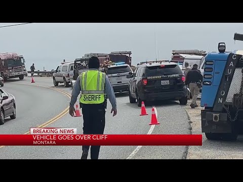 Vehicle goes over cliff off Highway 1
