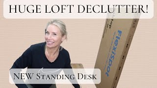HUGE LOFT DECLUTTER | NEW FLEXISPOT STANDING DESK WHAT ARE THEY LIKE?? | AD