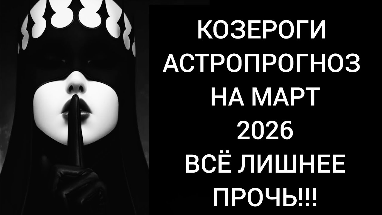 Козероги ✈️  Астропрогноз на март 2026. Полное очищения окружения и пространства 🩵🩵🩵