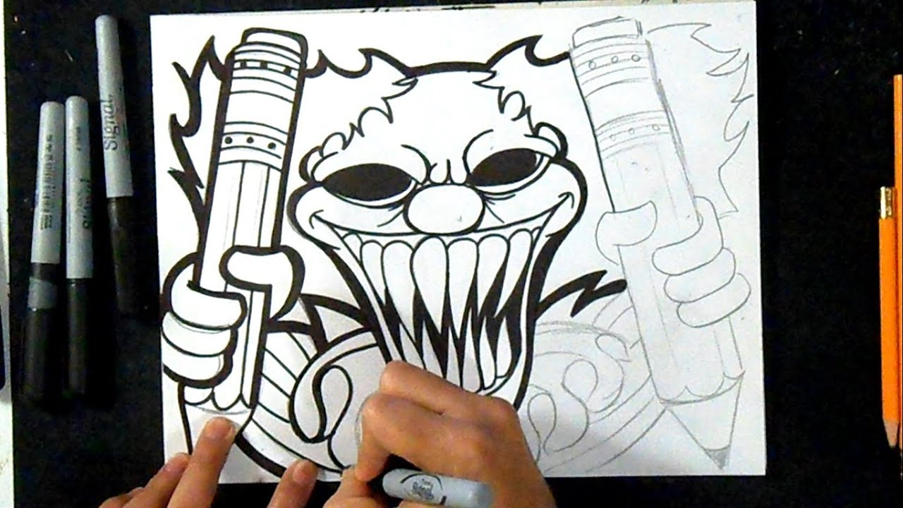 Cómo dibujar un Payaso con Lapices Graffiti - thptnganamst.edu.vn