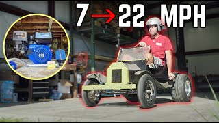 We Tripled the Top Speed of our Model T Go Kart  Tillotson 212cc Engine Swap