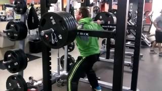 Partial Squats with 8 plates
