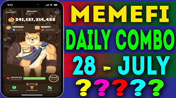 Memefi Daily Combo 28 July 2024 | today memefi 5,000,000 coin
