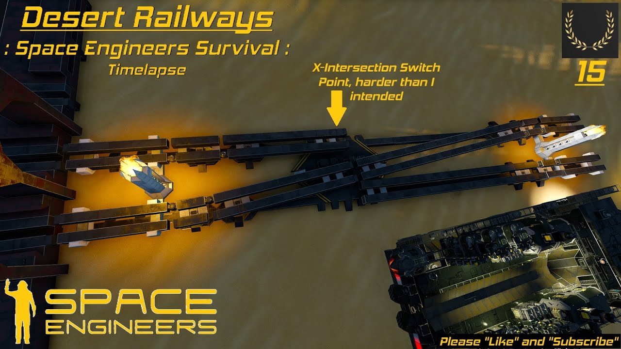 Space Engineers : X-Switch Point : Desert Rail Survival 15 : Timelapse ...
