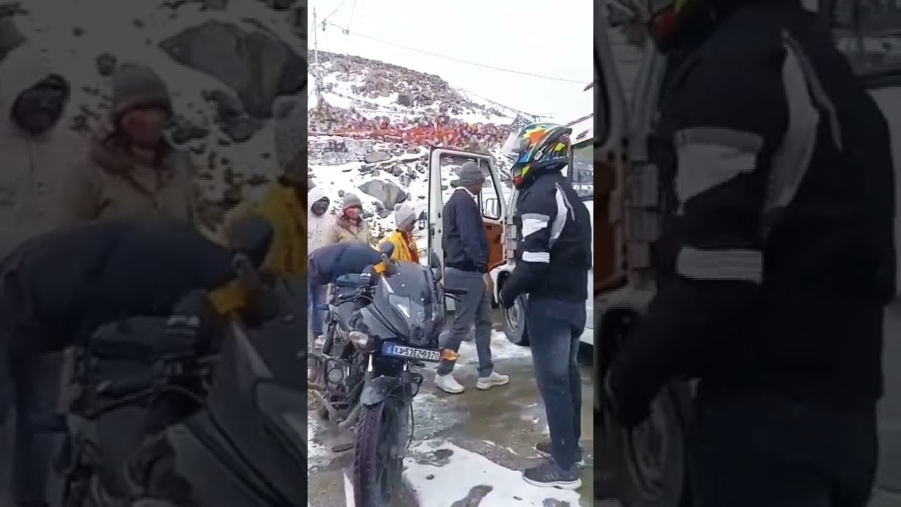 khardungla pass leh Ladakh on pulsar 220 CC bike