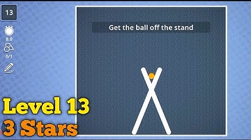 Brain it on! level 13 3 stars  Get the ball off the stand