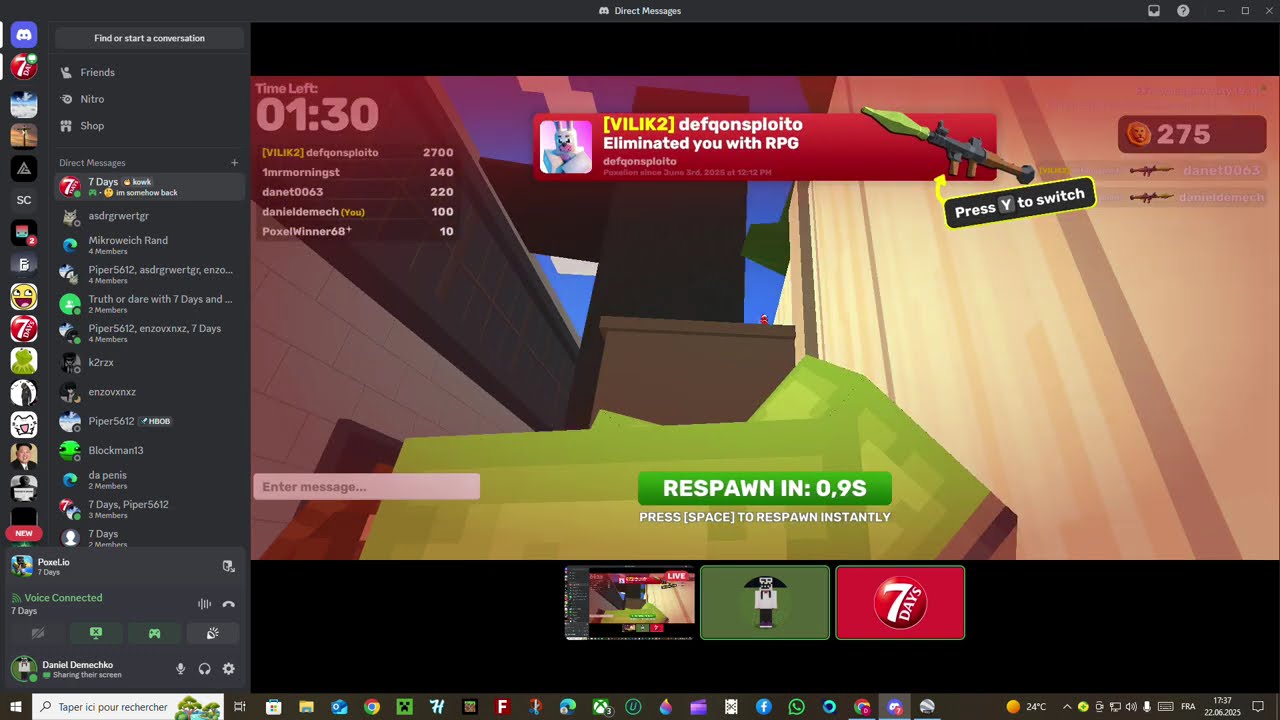 There is a cheater on Poxel.io