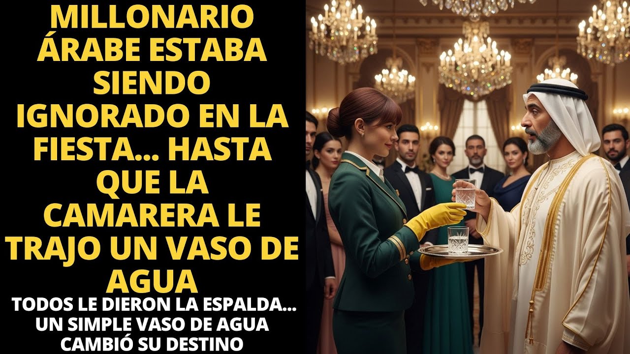 MILLONARIO ÁRABE ESTABA SIENDO IGNORADO EN LA FIESTA. HASTA QUE LA CAMARERA LE TRAJO UN VASO DE AGUA