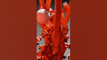 Satisfying Cube Stack Fall – Realistic Blender Physics