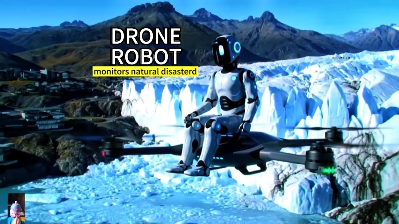 Drone robot monitors natural disasters - future technology