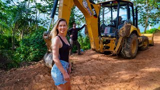 THE START OF CLEARING OUR 8 ACRES OF ABANDONED RAINFOREST PROPERTY