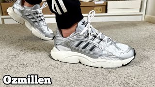 Adidas Ozmillen White/Silver/Black Review& On foot - YouTube