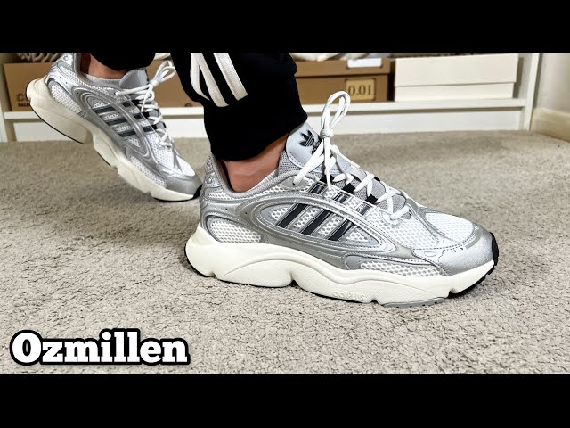Adidas Ozmillen White/Silver/Black Review& On foot - YouTube