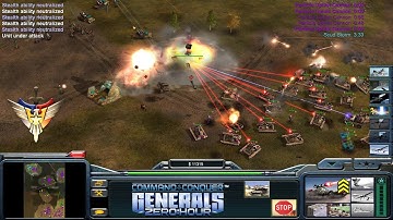 C&C Generals - Zero Hour: 1 vs. 7 - Laser vs. 7 Hard Stealth