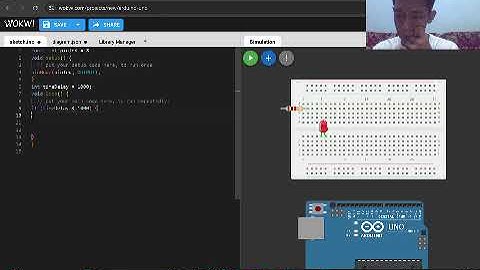 praktikum 4 arduino Uno if else menggunakan browser wokwi 