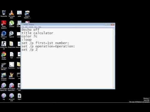Make a calculator in cmd.