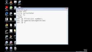 Make a calculator in cmd.