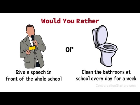 would you rather for middle schoolers