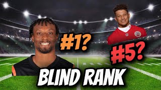 Blind Rank These 5 NFL Players