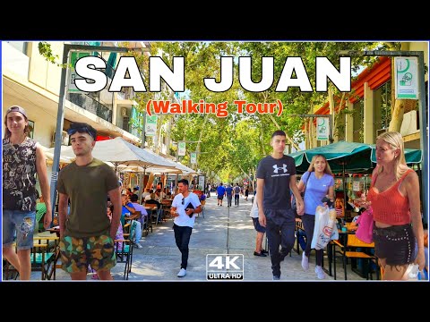 【4K】Recorriendo La Ciudad de SAN JUAN (Centro), Argentina Marzo 2023 | Travel Vlog English Subtitles