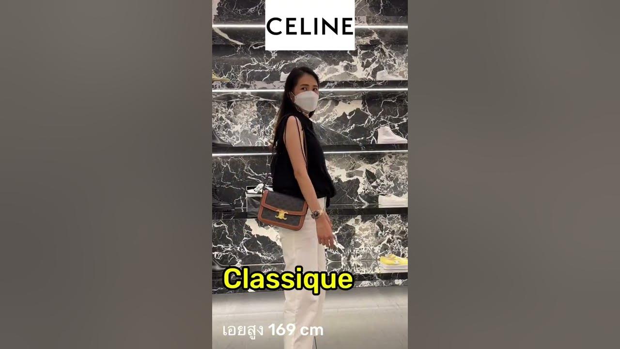 Unboxing & review CELINE TRIOMPHE CANVAS SHOULDER BAG! 