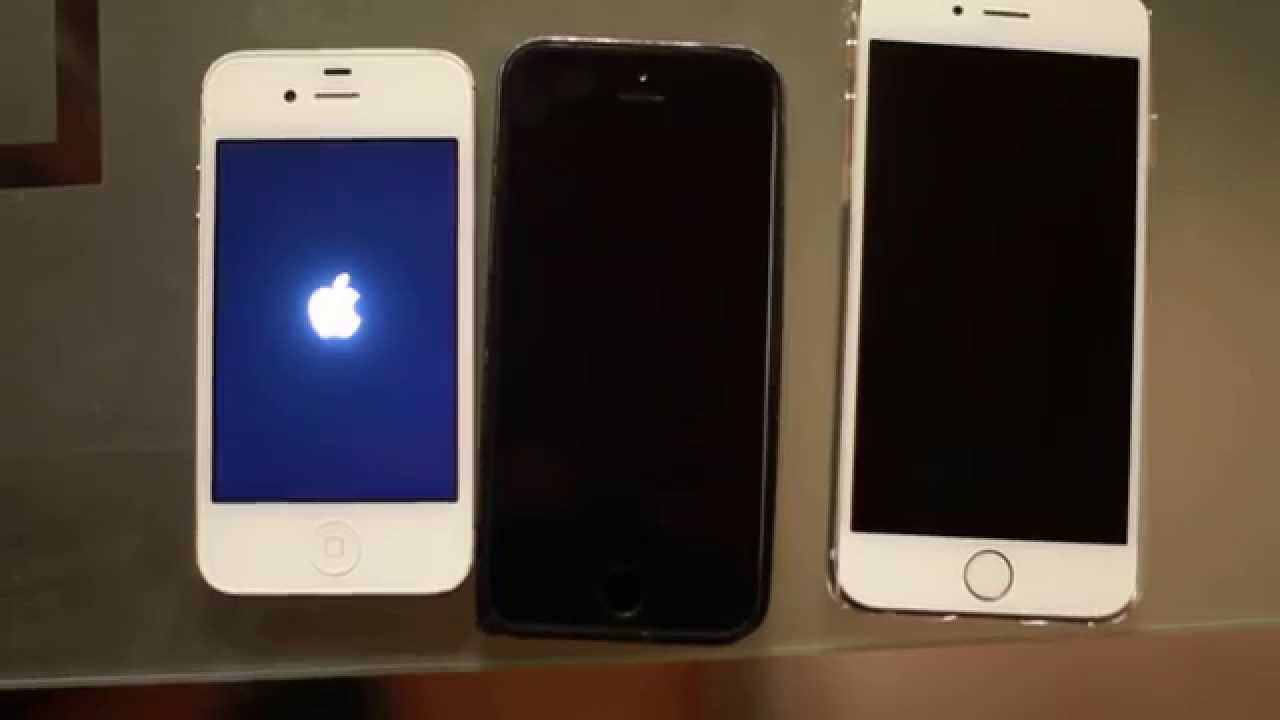 IPhone 6, 5S, 4S Speedtest. Тест скорости загрузки операционной системы.