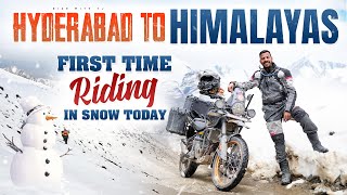 Hyderabad to Himalayas first time riding in Snow