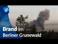 Nach Explosion: Großbrand im Berliner Grunewald