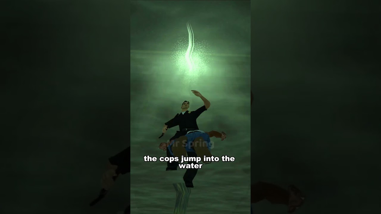 IF YOU JUMP INTO THE WATER WITH A 1-STAR WANTED LEVEL IN GTA GAMES