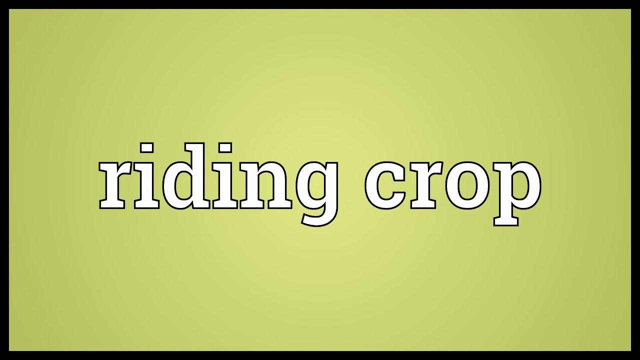 Riding crop Meaning YouTube