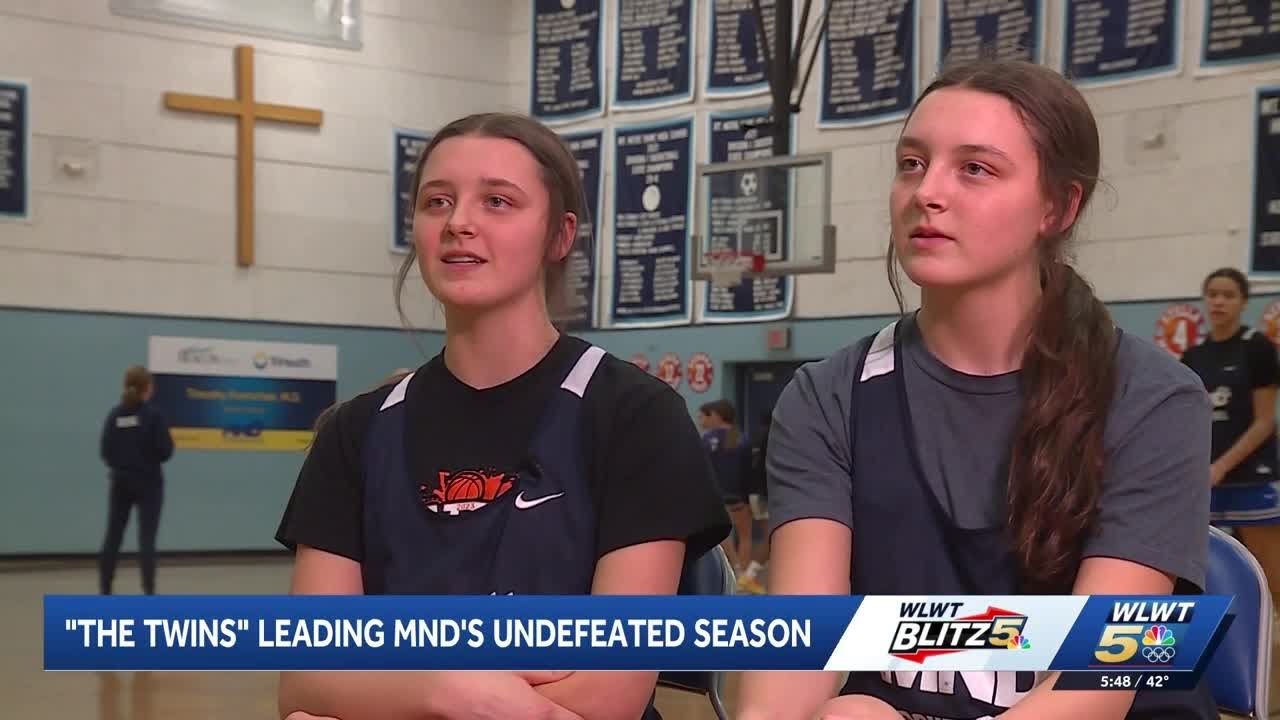 Twin sisters leading Mount Notre Dame girls basketball to undefeated start