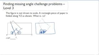 Finding missing angle challenge problems - Level 3