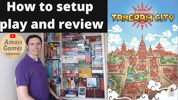 Tangram City how to setup play review Uwe Rosenberg polyomino #boardgame #solo  #tabletop AmassGames