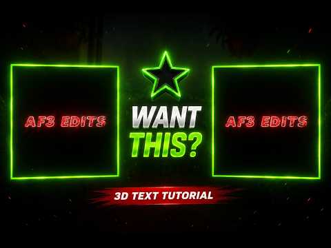 How To Make 3D Text | After Effect Tutorial