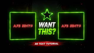 How To Make 3D Text | After Effect Tutorial