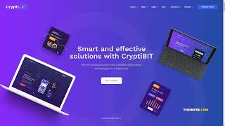 CryptiBIT - Technology Cryptocurrency ICOIEO Landing Page WordPress t