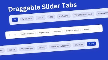 YouTube like Draggable Or Scrollable Slider Tabs