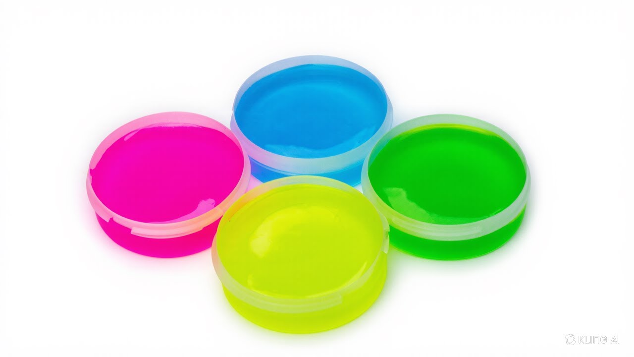 Slime Rond Neon Slime in Round Containers - YouTube