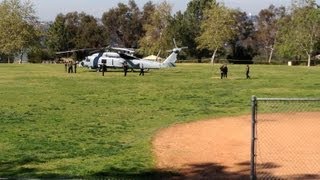 Navy Helicopter Emergency Landing Terra Nova Park, Chula Vista (Take off)