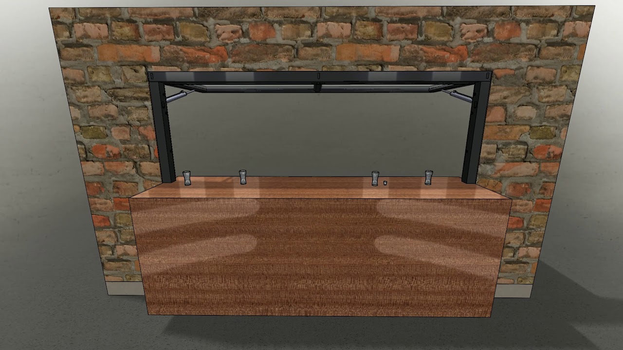 Bar Top Hidden Cylinder Hydraulic Door