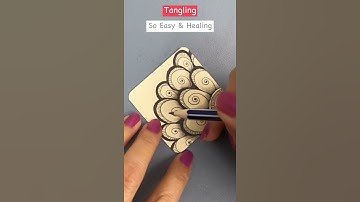 Easy Healing Tangle Art EP435 #shorts
