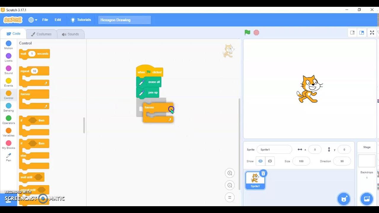 Hexagon Drawing in Scratch | Step by Step - YouTube