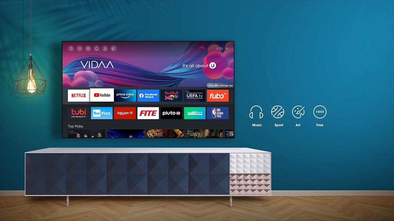 HISENSE 55inch UHD Smart TVS \\ VIDAA O.S \\ 55A6H